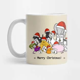 Merry Christmas from these Cute Animals Mug